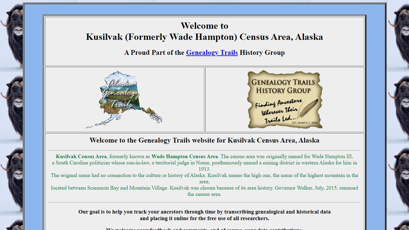 Kusilvak (Formerly Wade Hampton) Census Area, Alaska - Genealogy Trails